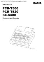 PCR-T500 PCR-T520 Operation and programming